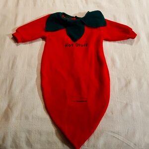 Chili pepper Hot Stuff Halloween costume baby 3-6 months